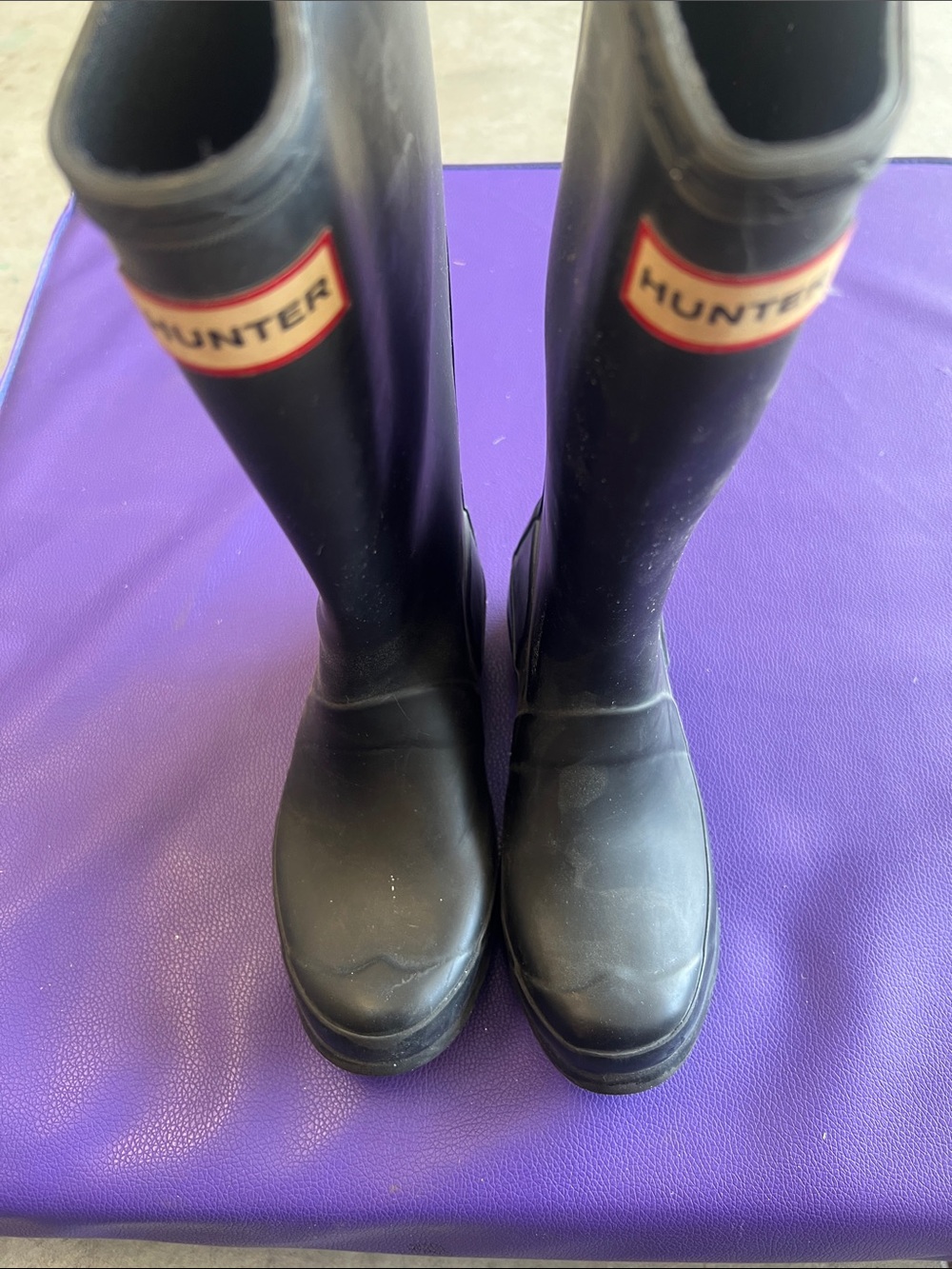 Hunter Men's Black Tall Waterproof Rain Boots